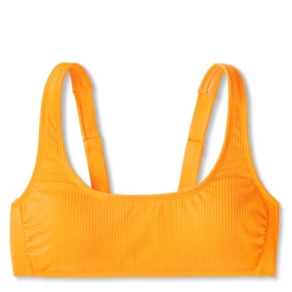 NWT Wild Fable Bikini Top Orange Ribbed Bralette - Picture 1 of 4